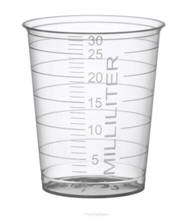 Kieliszki do podawania leków PCV 30 ml op.90 szt.