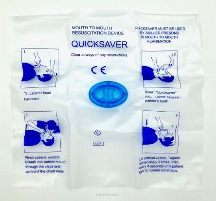 Maseczka do sztucznego oddychania z zaworem jednokierunkowym 20 x 20 cm