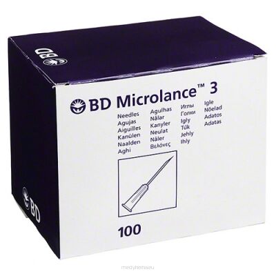 Igły medyczne do  iniekcji 0,3 x 13 BD Microlance