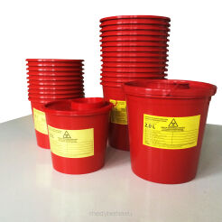 Pojemnik na odpady medyczne 1L czerwony