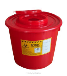 Pojemnik na odpady medyczne 5L czerwony