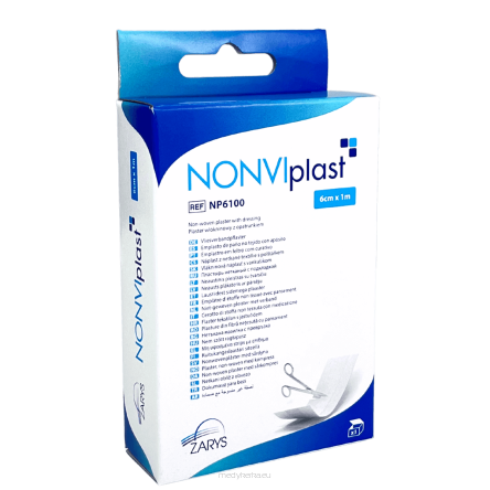 Plaster włókninowy z opatrunkiem 6cmx1m
