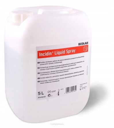 Incidin Liquid spray preparat do dezynfekcji powierzchni sprzętu medycznego.